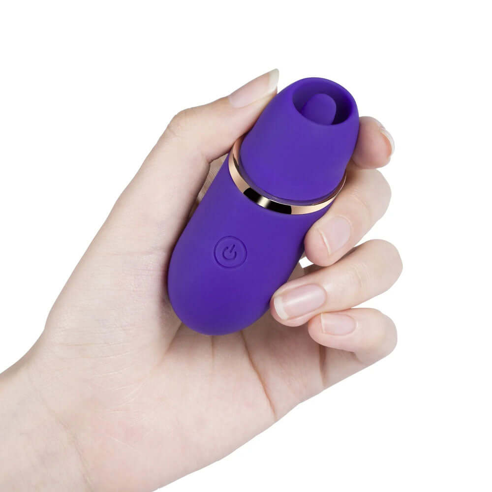 Abby - Mini Clit Licking Vibrator Tongue Sex Toy - Purple | Honey Play Box | H-TE-07-580BP | 794568042144 from EdgingWarehouse.com and EroticWarehouse.com where we sell the best adult sex toys and fleshlight type strokers for masturbation, edging and goon