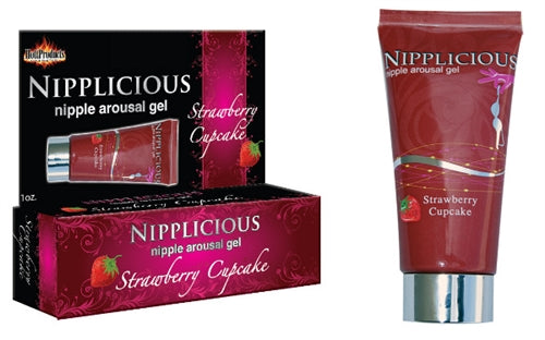 Nipplicious - 1. Fl. Oz. - Strawberry Cupcake - Boxed | Hott Products | HTP2580 | 818631025800 from EdgingWarehouse.com and EroticWarehouse.com where we sell the best adult sex toys and fleshlight type strokers for masturbation, edging and gooning and oth