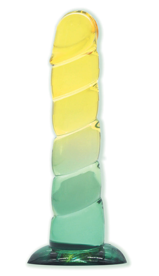 Shades, 7.5" Swirl Jelly Tpr Gradient Dong - Yellow and Mint IC1313 847841013130 from EdgingWarehouse.com where we sell the best male sex toys and fleshlight type strokers for masturbation, edging and gooning and other men's health and sexual wellness ite