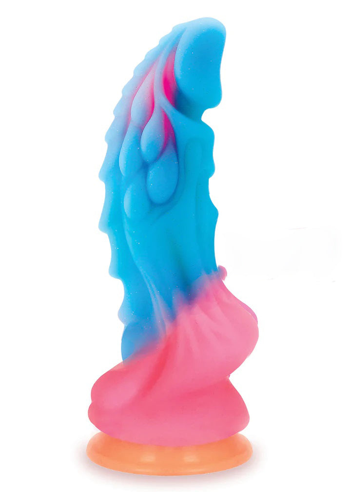 Alien Nation Dragon Silicone Glow in the Dark Creature Dildo - Multicolor | IC1353