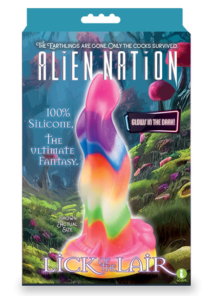 Alien Nation Lick of the Lair Silicone Glow in the Dark Creature Dildo - Multicolor | IC1357