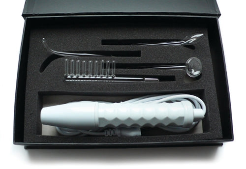 Neon Wand Electrosex Kit - White Handle - Red Electrode | Kinklab | KL-933 | 844915091247 from EdgingWarehouse.com and EroticWarehouse.com where we sell the best adult sex toys and fleshlight type strokers for masturbation, edging and gooning and other ad