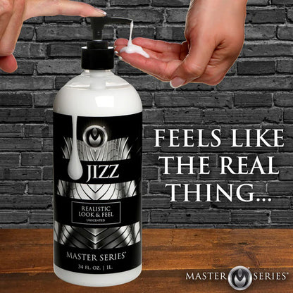 Jizz Unscented Water-Based Lube - 34oz | XR Brands | MS-AH048-34OZ | 848518048813 from EdgingWarehouse.com and EroticWarehouse.com where we sell the best adult sex toys and fleshlight type strokers for masturbation, edging and gooning and other adult heal