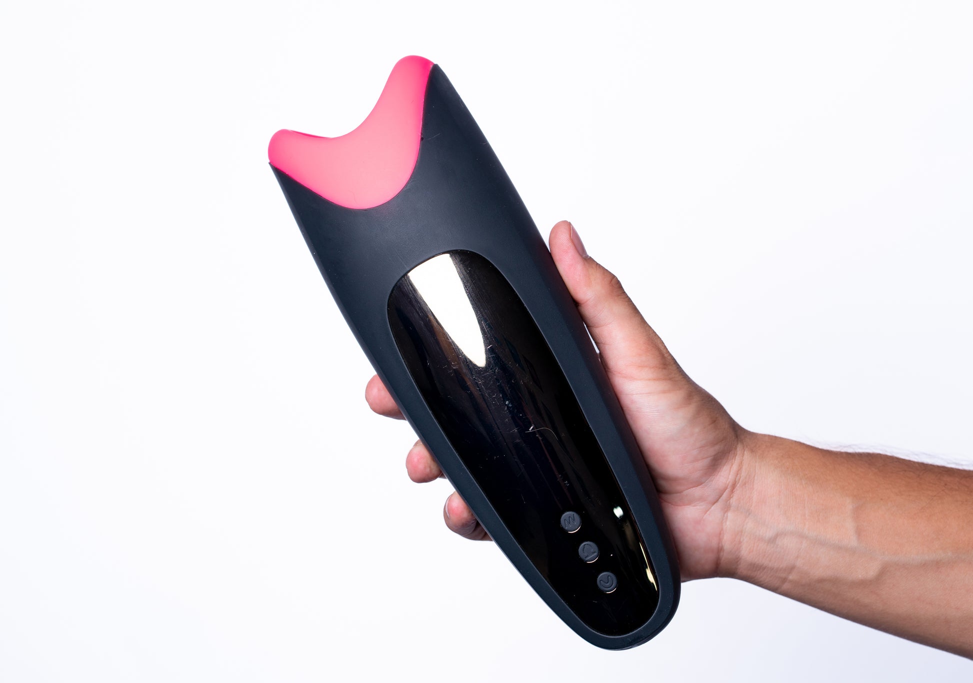 Piper USB Rechargeable Multi Function Masturbator With Suction - Black/pink | MTLM18-F01