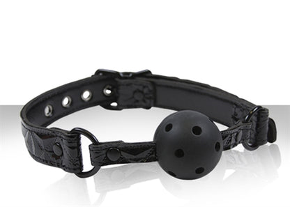 Sinful Ball Gag - Black NSN1221-13 657447092237 from EdgingWarehouse.com where we sell the best male sex toys and fleshlight type strokers for masturbation, edging and gooning and other men's health and sexual wellness items.