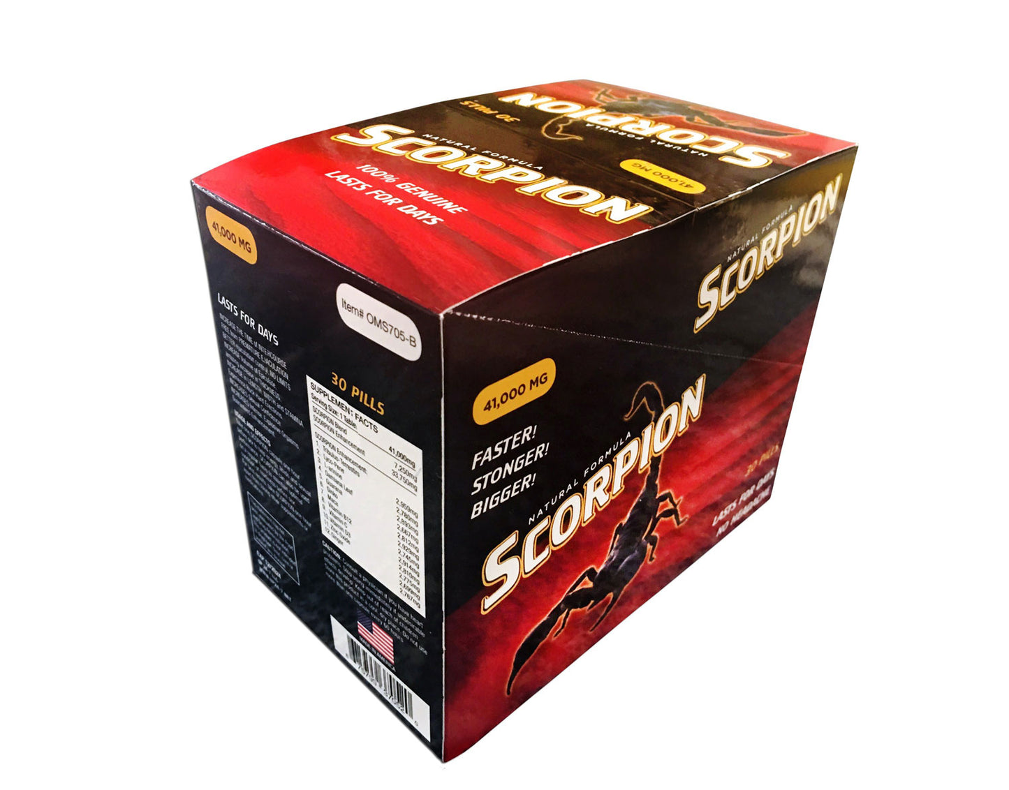 Scorpion Male Enhancement - 30 Count Box | OMS705-B