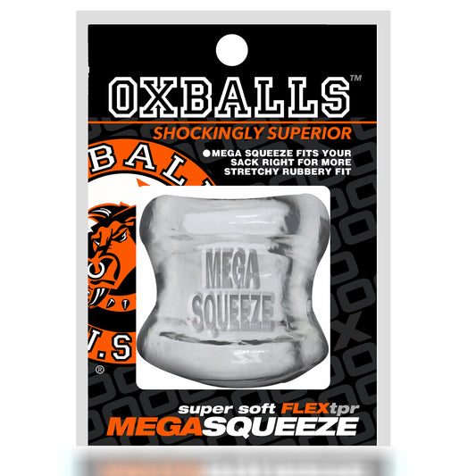 Mega Squeeze - Ergofit Ballstretcher - Clear OX-3077-CLR 840215122643 from EdgingWarehouse.com where we sell the best male sex toys and fleshlight type strokers for masturbation, edging and gooning and other men's health and sexual wellness items.
