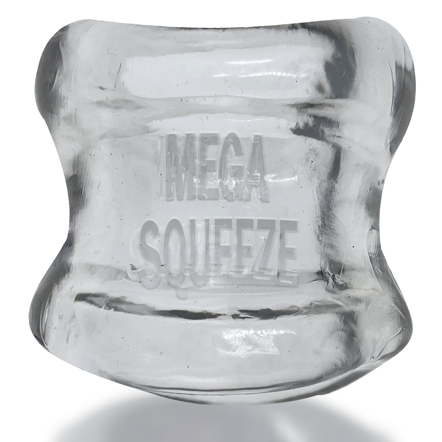 Mega Squeeze - Ergofit Ballstretcher - Clear OX-3077-CLR 840215122643 from EdgingWarehouse.com where we sell the best male sex toys and fleshlight type strokers for masturbation, edging and gooning and other men's health and sexual wellness items.