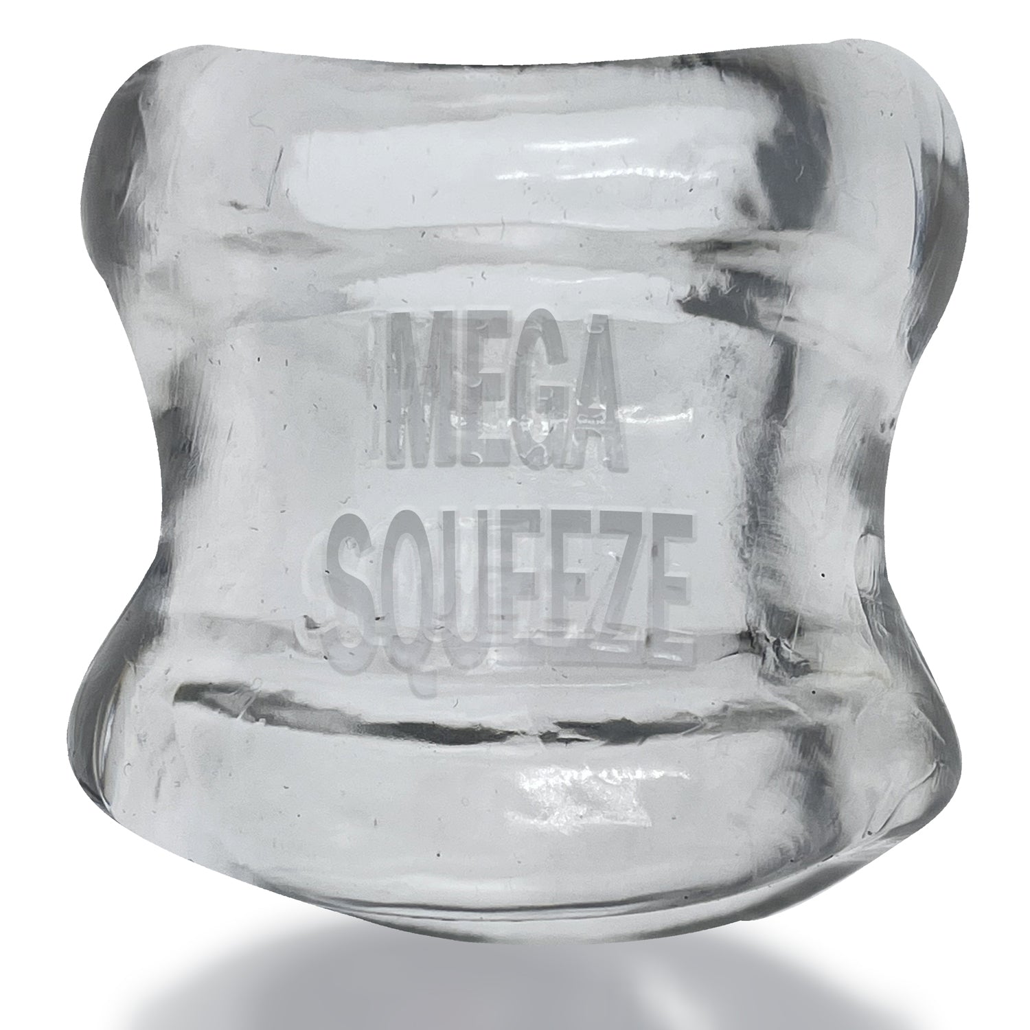 Mega Squeeze - Ergofit Ballstretcher - Clear OX-3077-CLR 840215122643 from EdgingWarehouse.com where we sell the best male sex toys and fleshlight type strokers for masturbation, edging and gooning and other men's health and sexual wellness items.