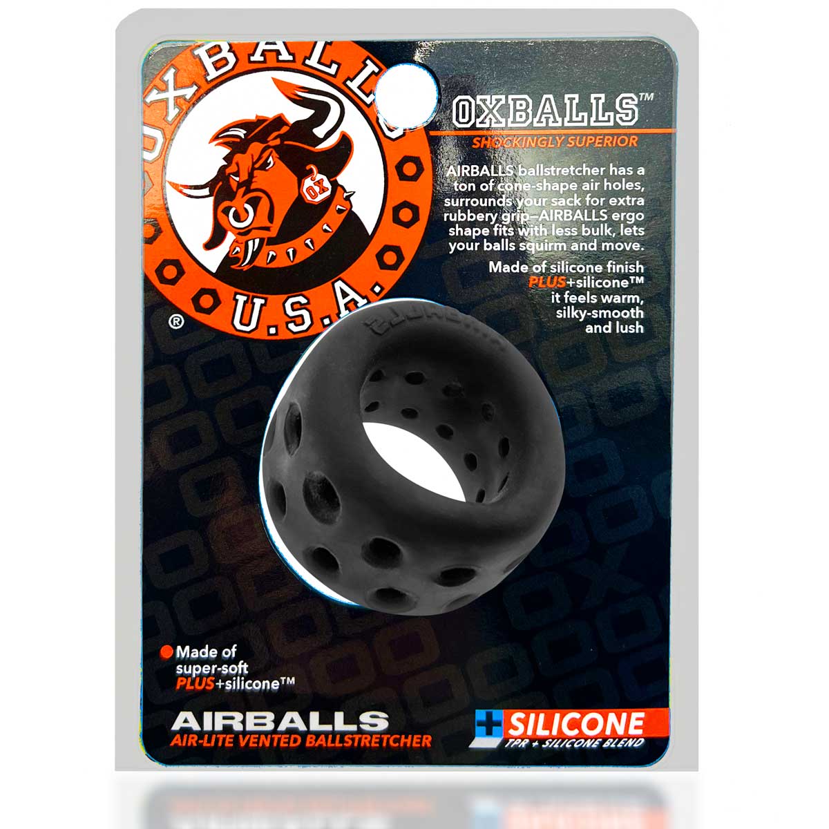 Airballs Air-Lite Vented Ball Stretcher - Black Ice | OX-3084-BLKICE