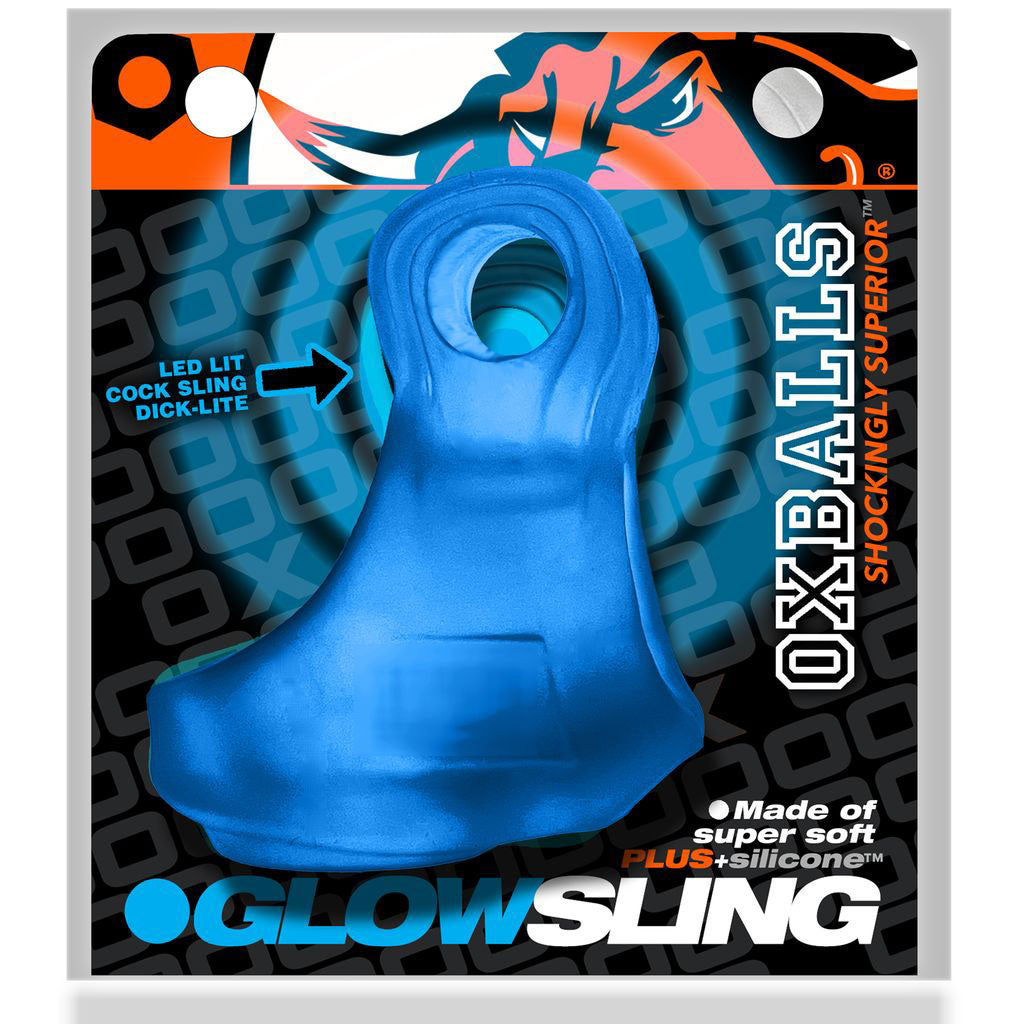 Glowsling Cocksling Led - Blue Ice OX-3094-BLUICE 840215122681 from EdgingWarehouse.com where we sell the best male sex toys and fleshlight type strokers for masturbation, edging and gooning and other men's health and sexual wellness items.