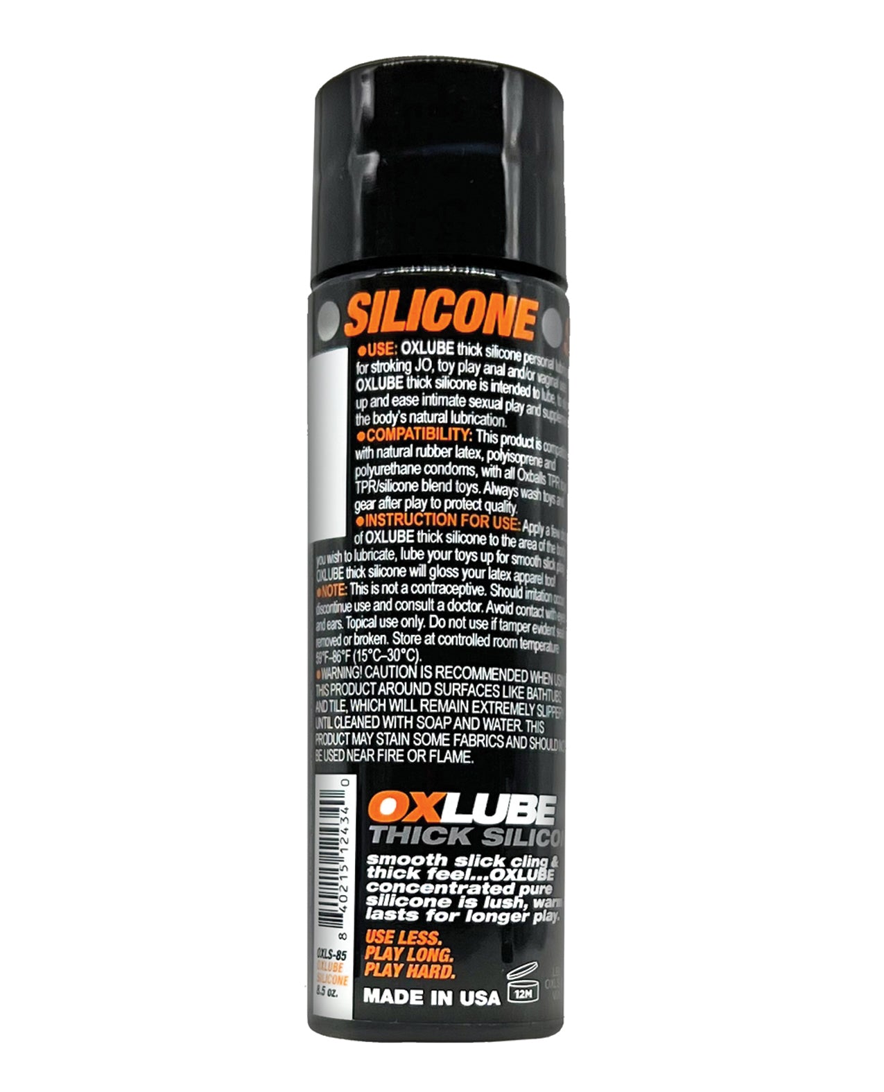 Oxlube Silicone 4.4 Oz OX-OXLS-44 840215124357 from EdgingWarehouse.com where we sell the best male sex toys and fleshlight type strokers for masturbation, edging and gooning and other men's health and sexual wellness items.