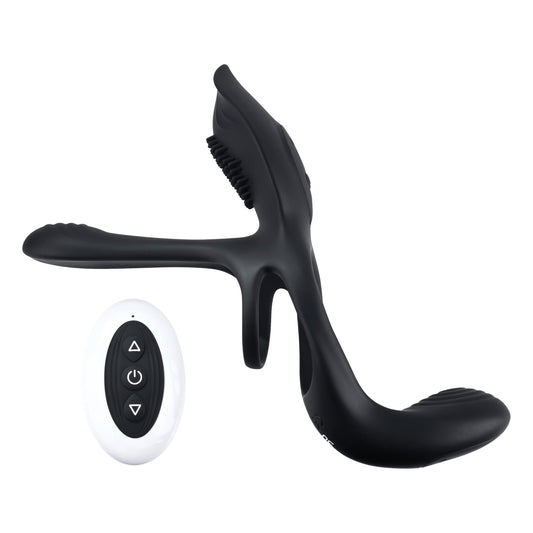 Playboy Pleasure - the 3 Way - Cock Ring - Black PB-RS-1287-2 844477021287 from EdgingWarehouse.com where we sell the best male sex toys and fleshlight type strokers for masturbation, edging and gooning and other men's health and sexual wellness items.