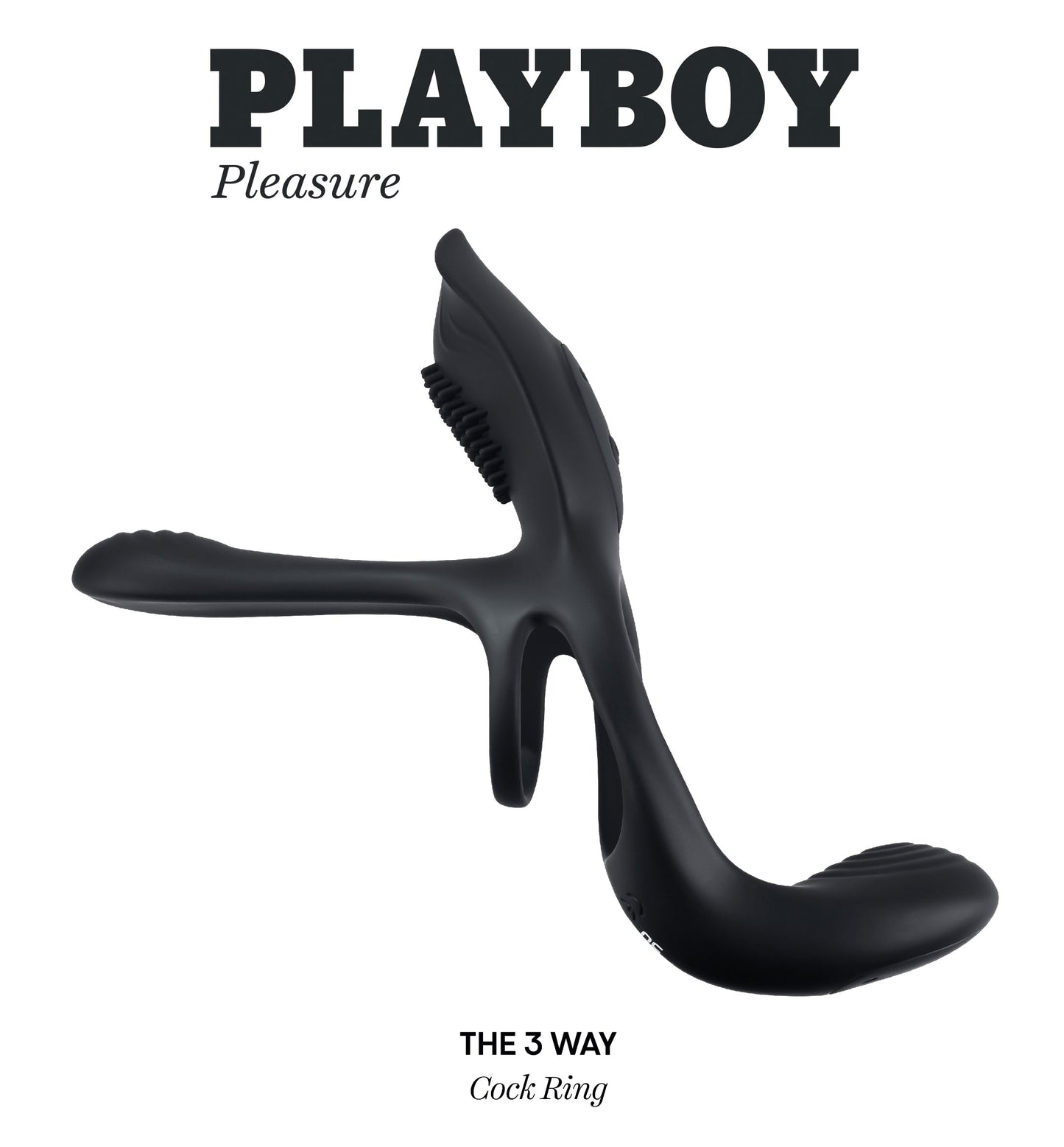 Playboy Pleasure - the 3 Way - Cock Ring - Black | PB-RS-1287-2