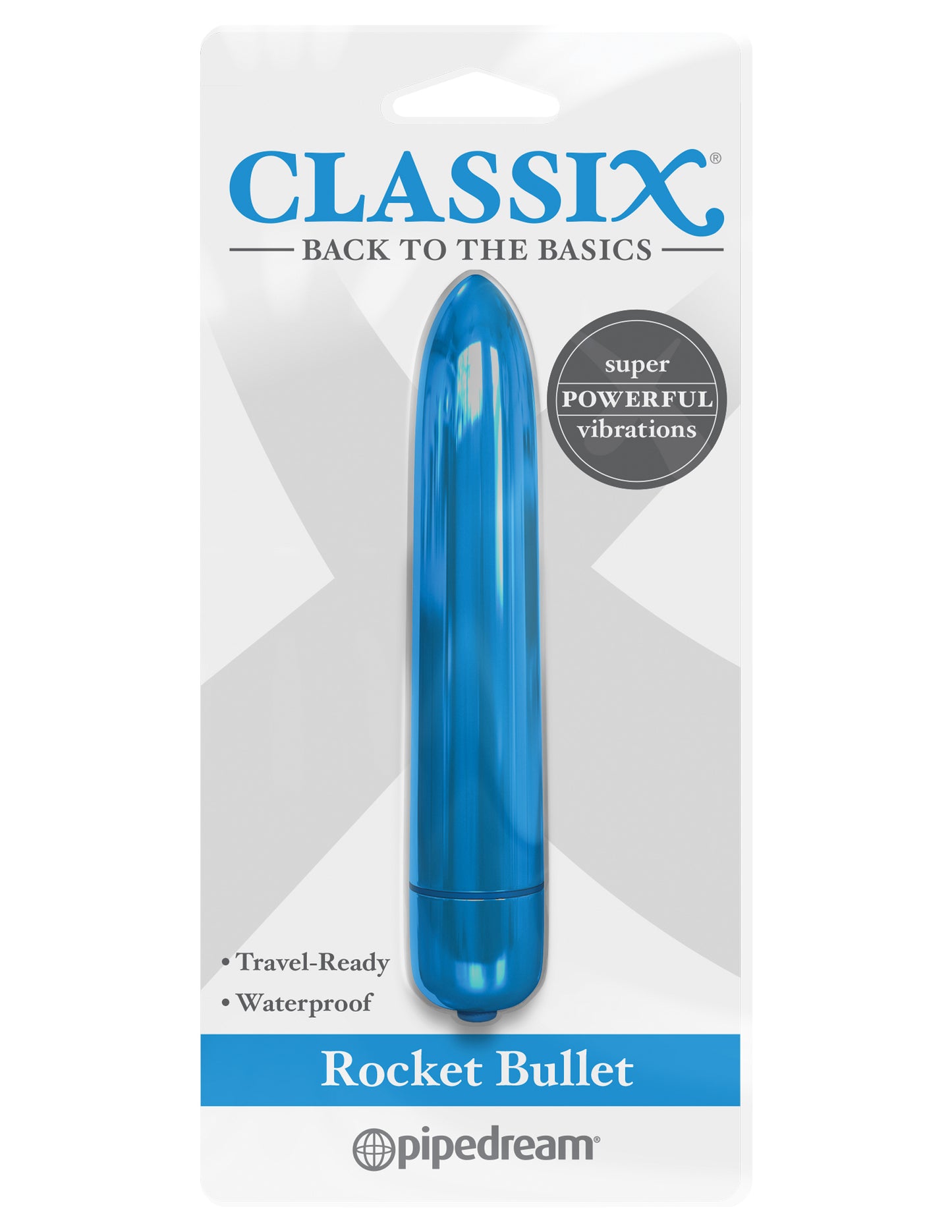 Classix Rocket Bullet - Blue | Pipedream | PD1961-14 | 603912750577 from EdgingWarehouse.com and EroticWarehouse.com where we sell the best adult sex toys and fleshlight type strokers for masturbation, edging and gooning and other adult health and sexual