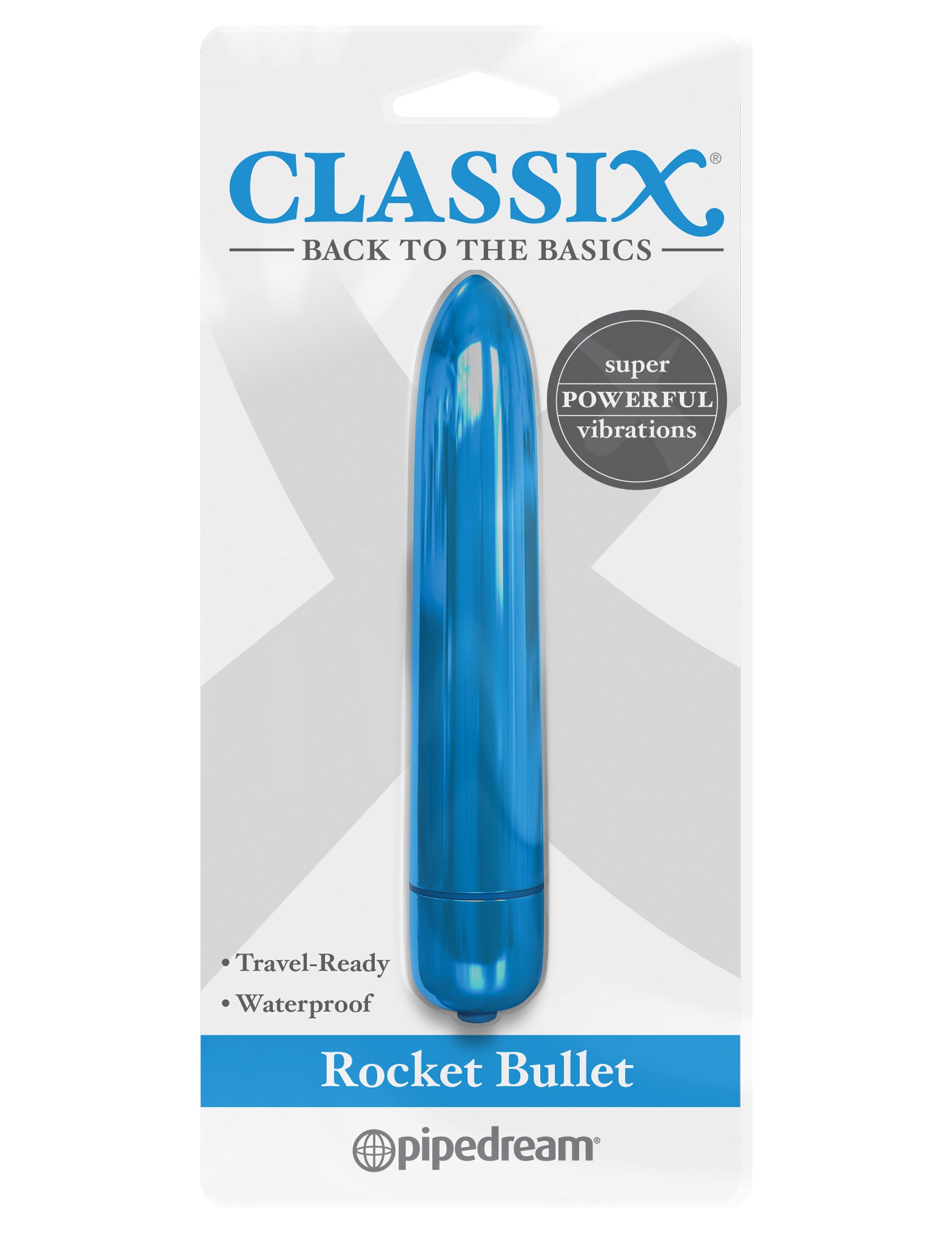 Classix Rocket Bullet - Blue | Pipedream | PD1961-14 | 603912750577 from EdgingWarehouse.com and EroticWarehouse.com where we sell the best adult sex toys and fleshlight type strokers for masturbation, edging and gooning and other adult health and sexual