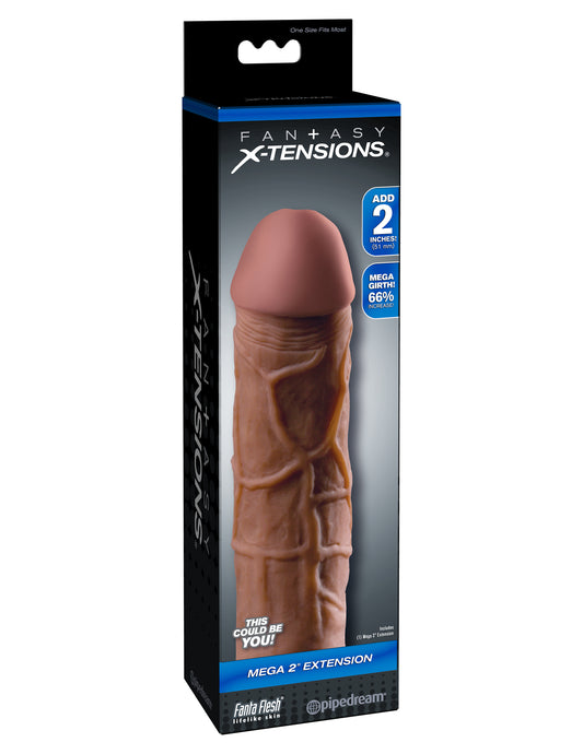 Fantasy X-Tension Mega 2-Inch Extension - Brown | PD4114-29