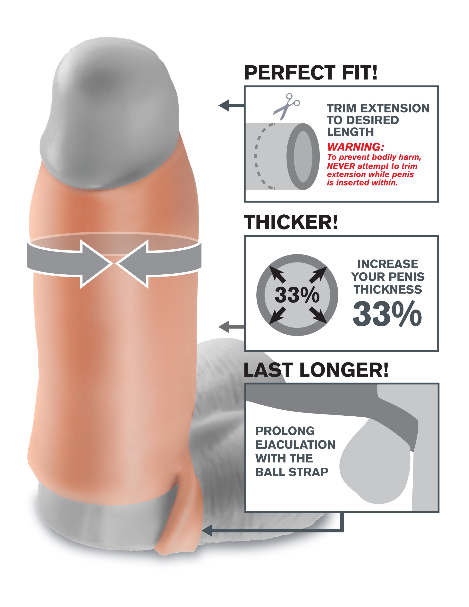 Fantasy X-Tensions Real Feel Enhancer XL - Flesh | PD4120-21