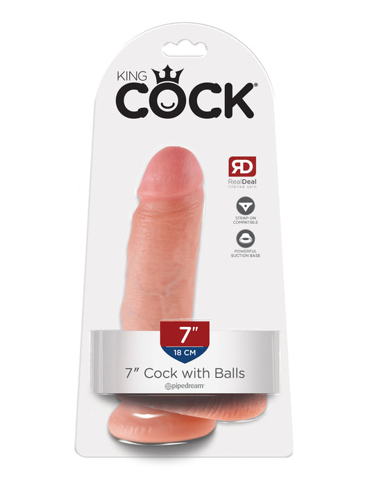King Cock 7-Inch Cock With Balls - Flesh PD5506-21 603912350159 from EdgingWarehouse.com where we sell the best male sex toys and fleshlight type strokers for masturbation, edging and gooning and other men's health and sexual wellness items.