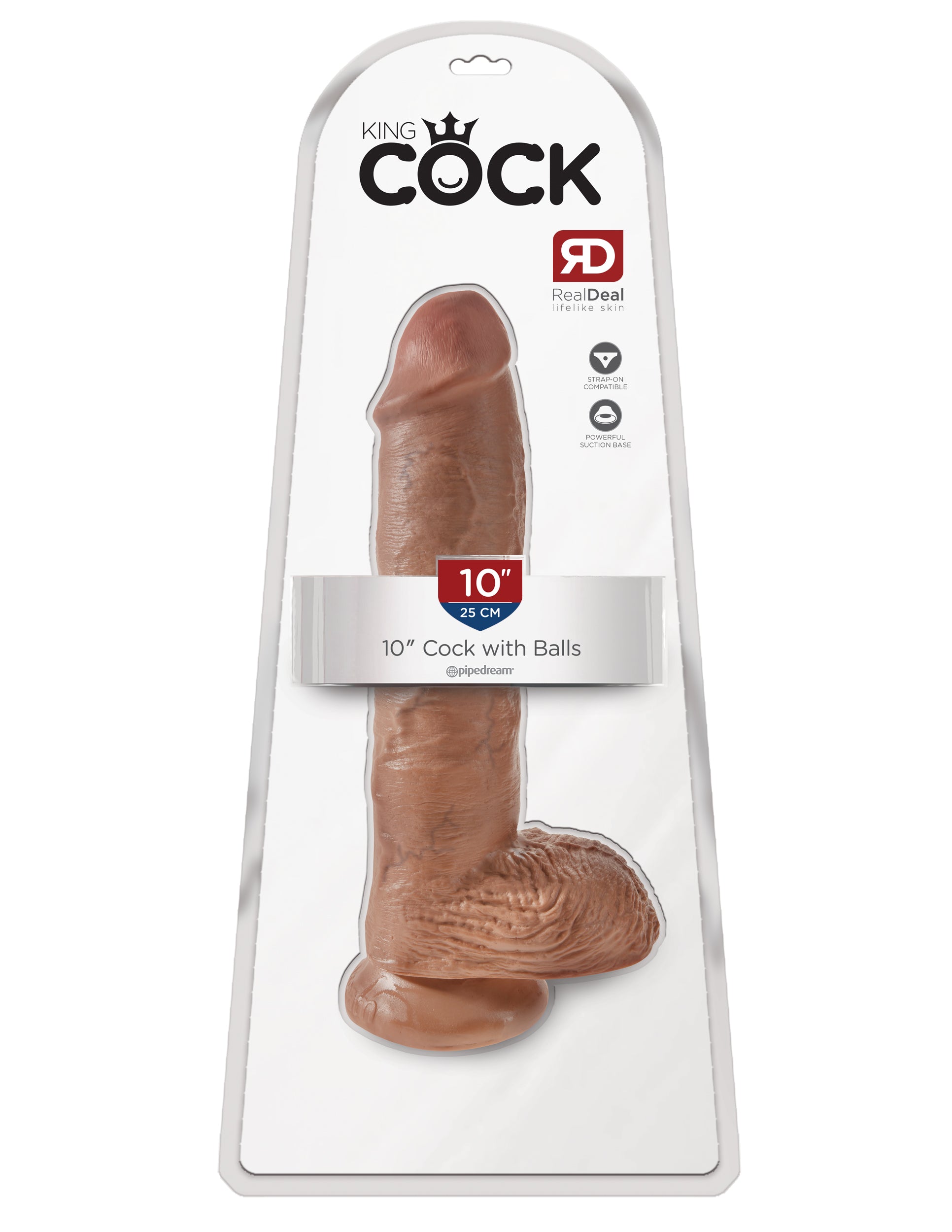 King Cock 10 Inch Cock With Balls - Tan | PD5509-22