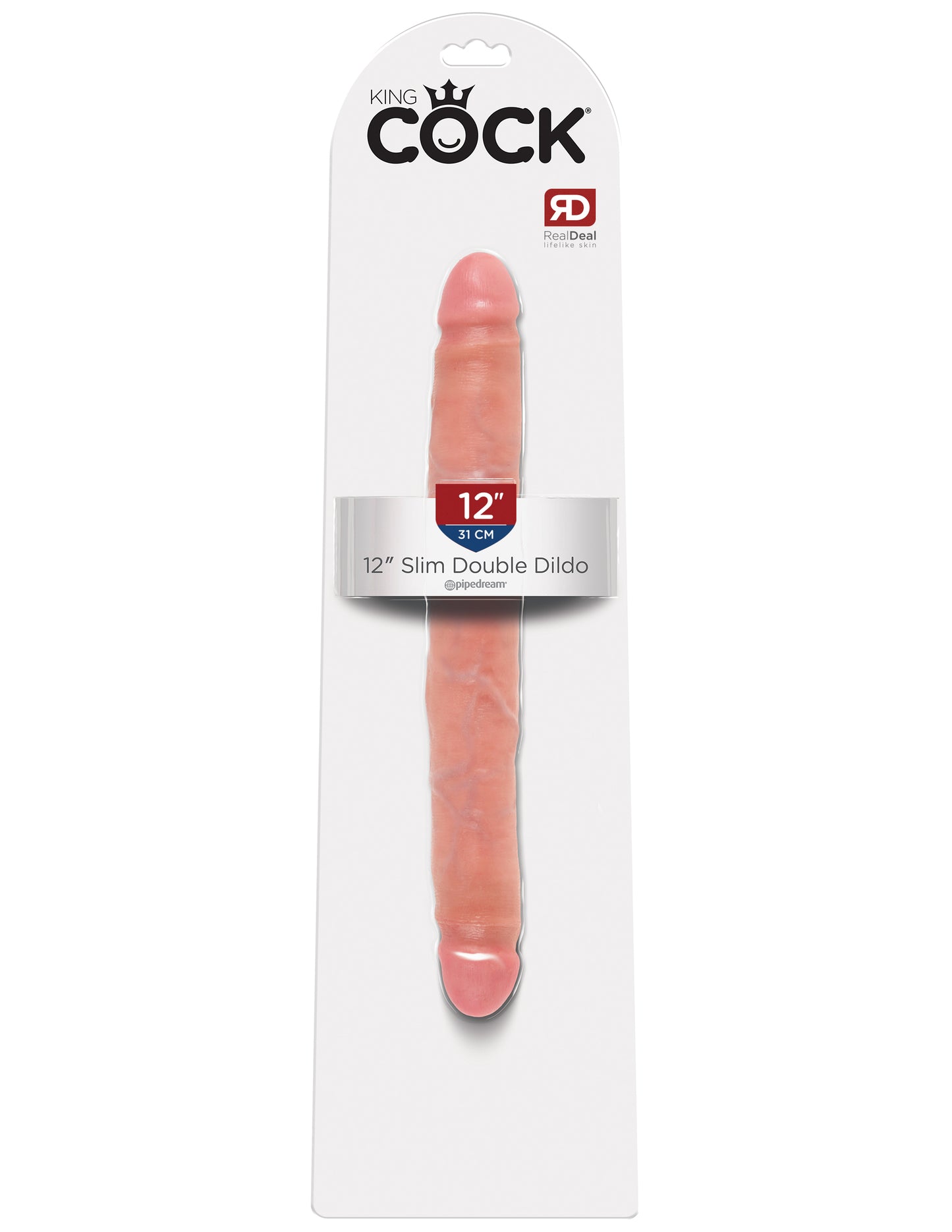 King Cock 12 Inch Slim Double Dildo - Flesh | PD5516-21