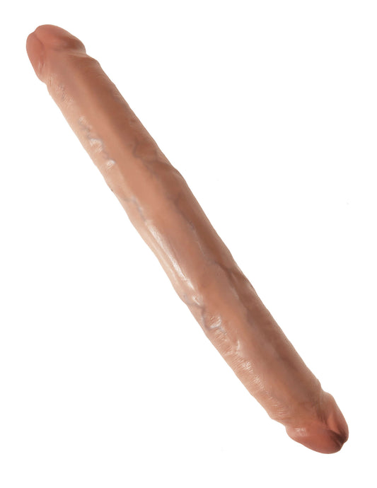 King Cock 12 Inch Slim Double Dildo - Tan | PD5516-22