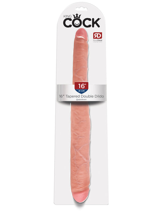 King Cock 16 Inch Tapered Double Dildo - Flesh | PD5517-21