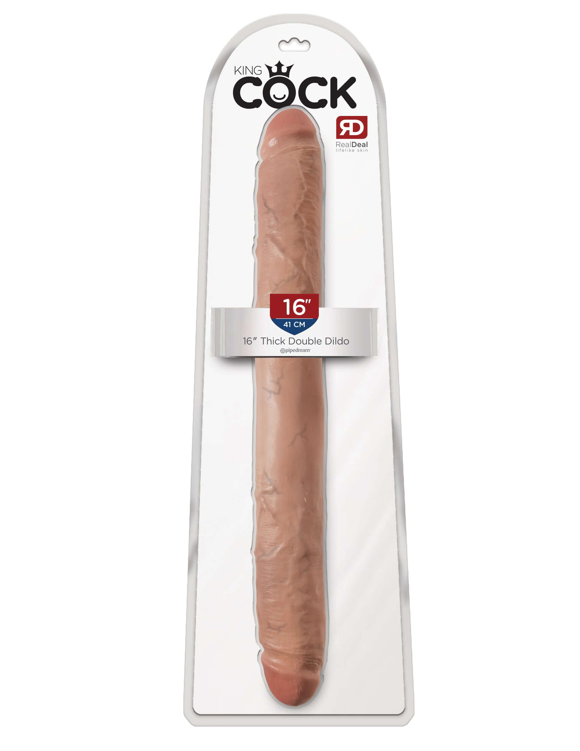 King Cock 16 Inch Thick Double Dildo - Tan | PD5518-22