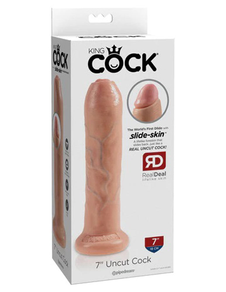 King Cock 7 Inch Uncut - Flesh | PD5561-21