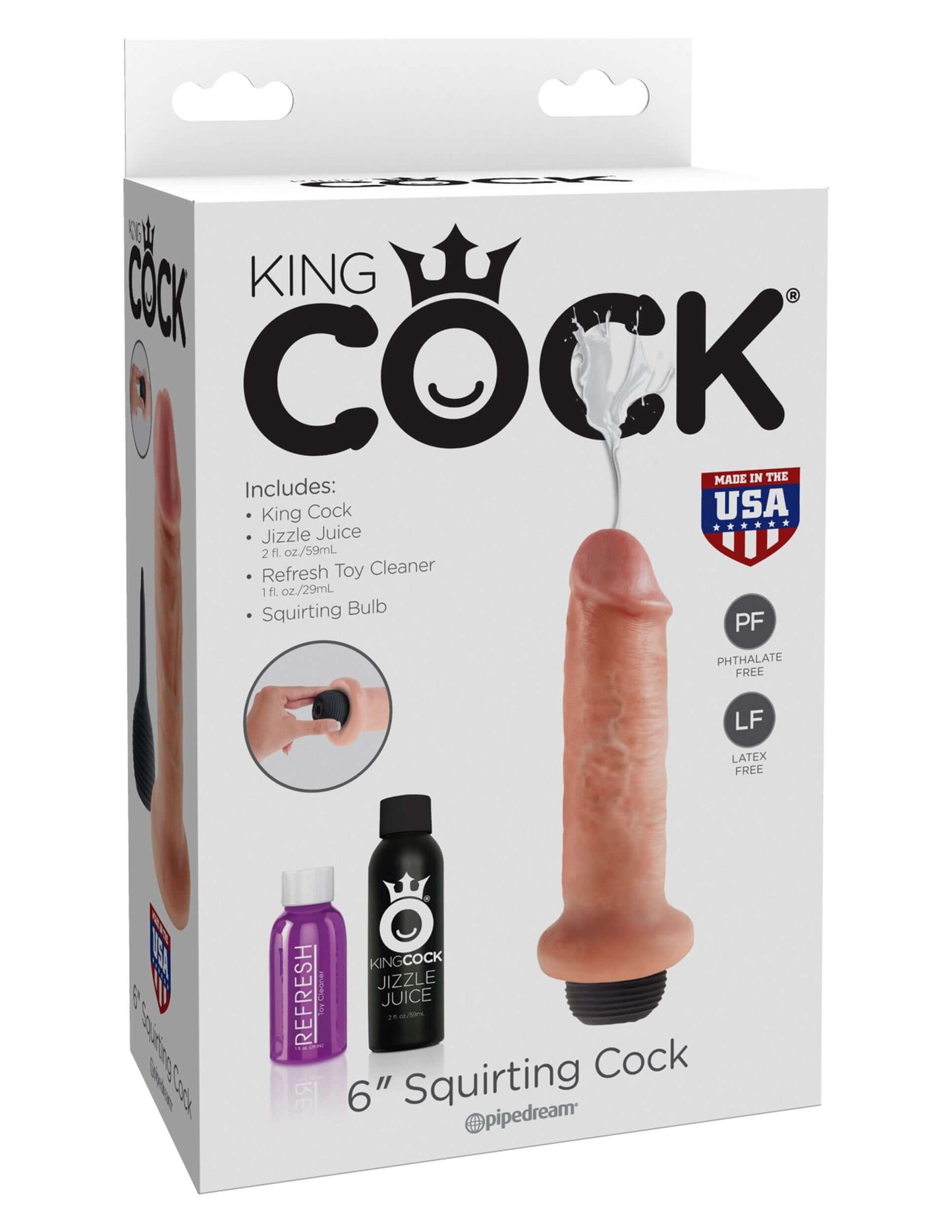 King Cock 6 Inch Squirting Cock - Flesh | PD5606-21