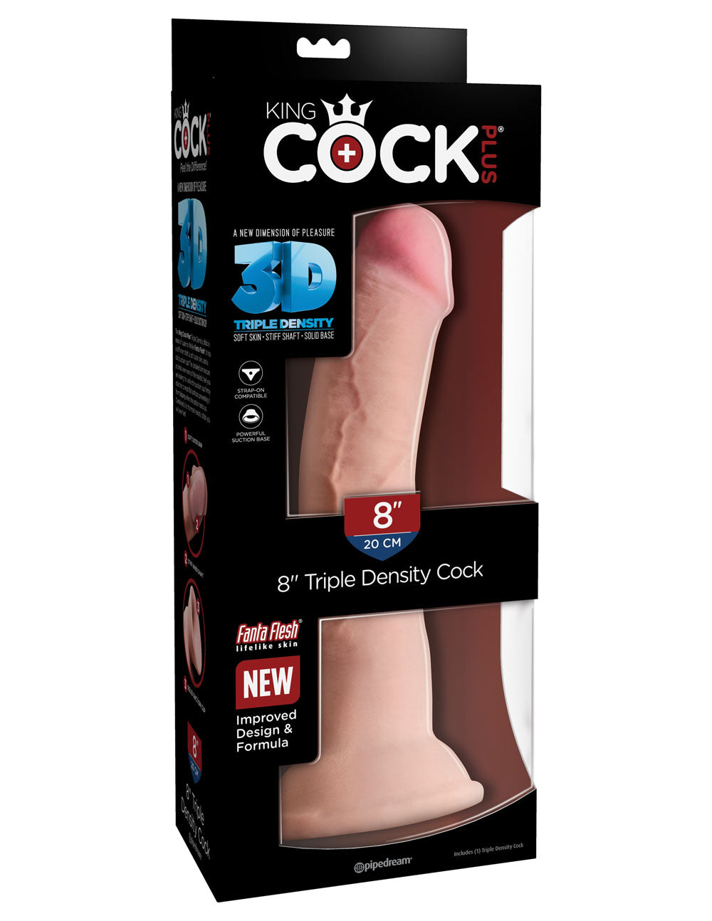 King Cock Plus Triple Density 8 Inch Cock - Light PD5715-21 603912762488 from EdgingWarehouse.com where we sell the best male sex toys and fleshlight type strokers for masturbation, edging and gooning and other men's health and sexual wellness items.