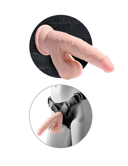 9 Inch Triple Density Cock With Swinging Balls - Light | PD5732-21