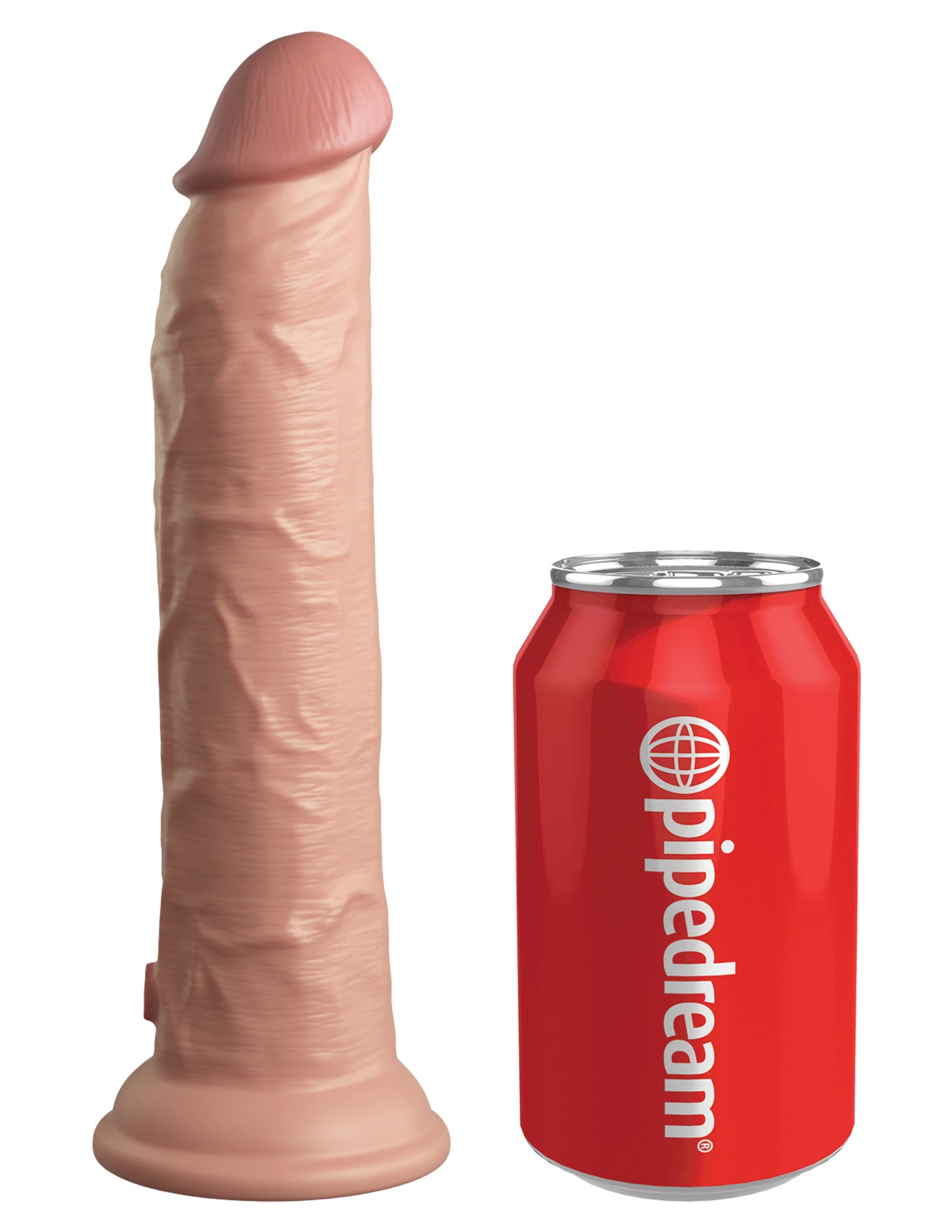 King Cock Elite 9 Inch Vibrating Silicone Dual Density Cock With Remote - Light | PD5779-21