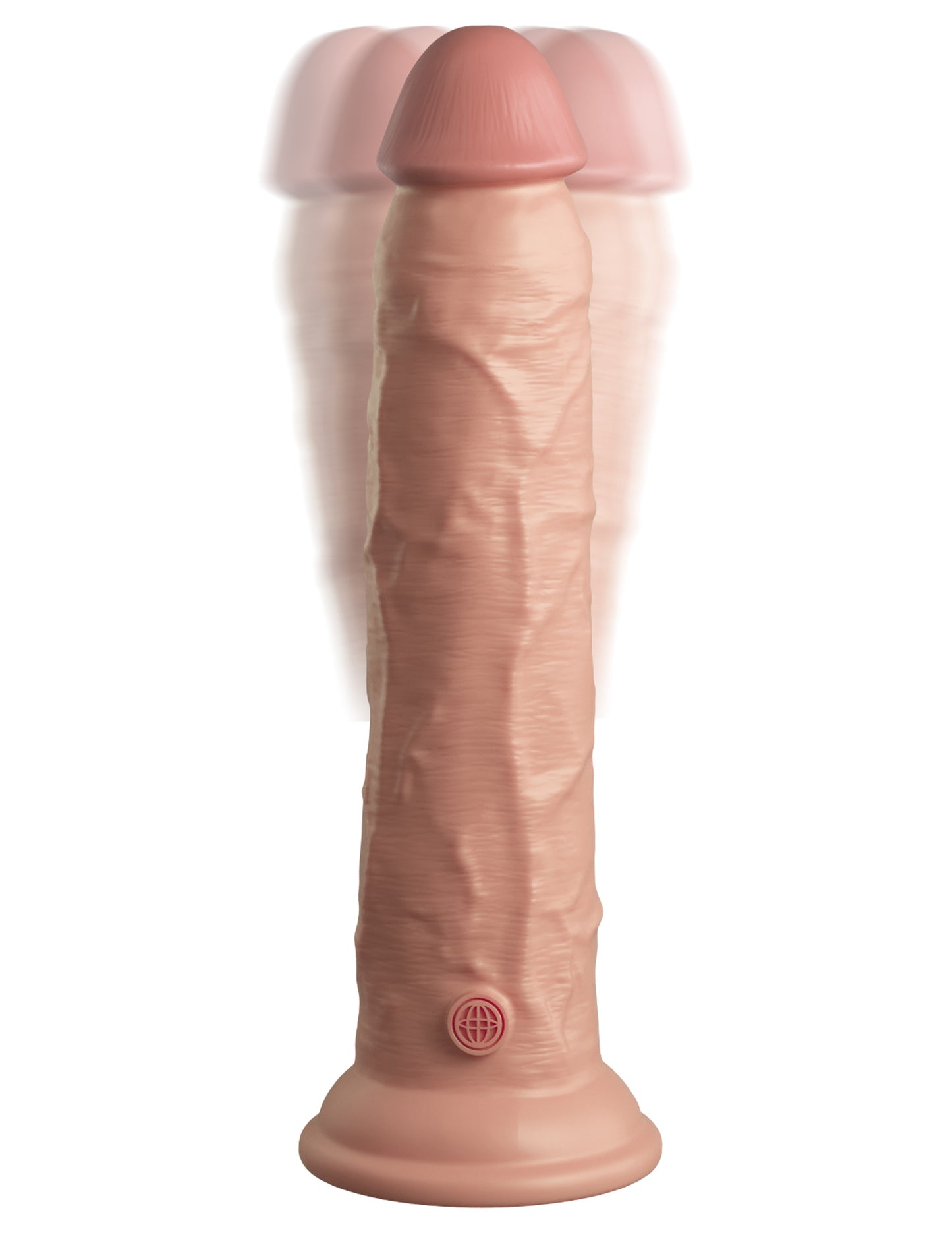 King Cock Elite 9 Inch Vibrating Silicone Dual Density Cock With Remote - Light | PD5779-21