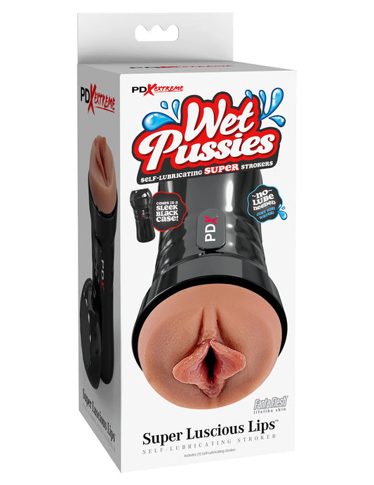 Wet Pussies - Super Luscious Lips Self Lubricating Stroker - Brown PDRD44029 603912775129 from EdgingWarehouse.com where we sell the best male sex toys and fleshlight type strokers for masturbation, edging and gooning and other men's health and sexual wel