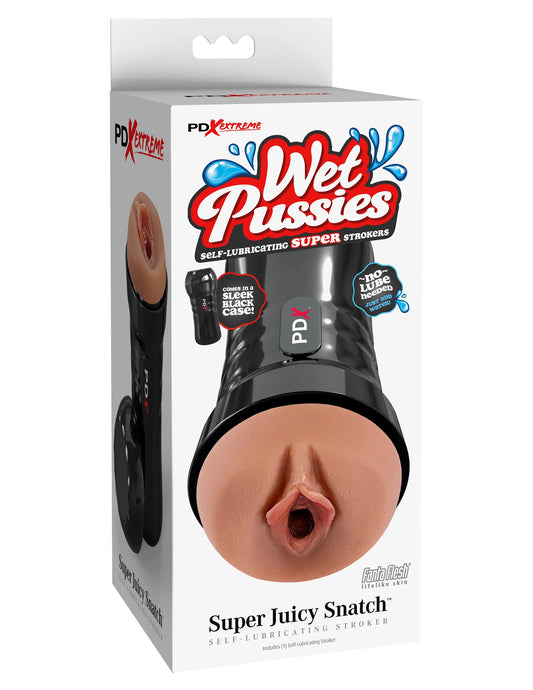Wet Pussies - Super Juicy Snatch Self-Lubricating Stroker - Brown PDRD44129 603912775136 from EdgingWarehouse.com where we sell the best male sex toys and fleshlight type strokers for masturbation, edging and gooning and other men's health and sexual well