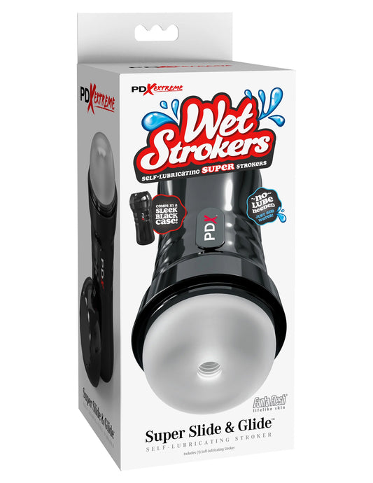 Wet Strokers - Super Slide and Glide - Frosted PDRD44320 603912775150 from EdgingWarehouse.com where we sell the best male sex toys and fleshlight type strokers for masturbation, edging and gooning and other men's health and sexual wellness items.