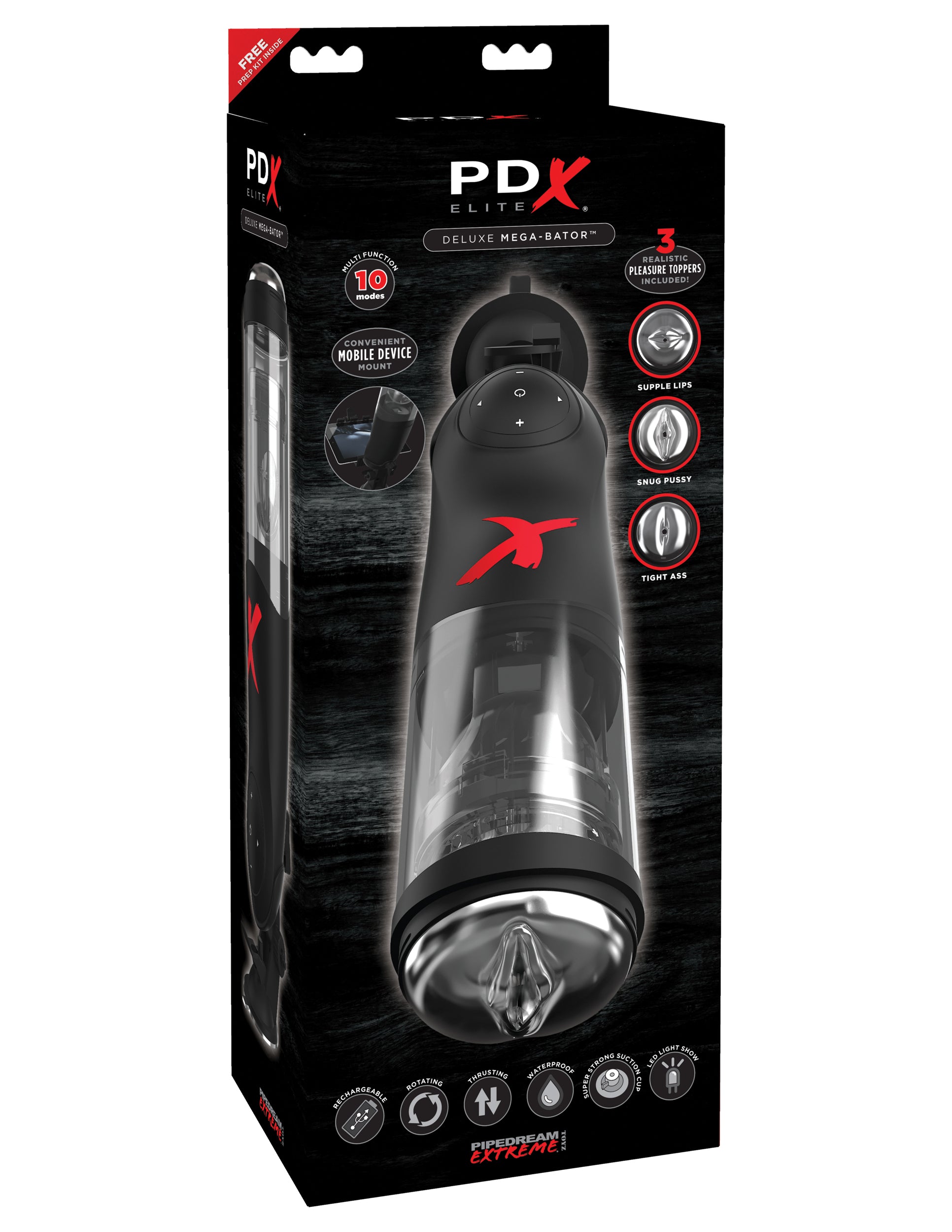 Pdx Elite Mega-Bator PDRD517 603912744989 from EdgingWarehouse.com where we sell the best male sex toys and fleshlight type strokers for masturbation, edging and gooning and other men's health and sexual wellness items.