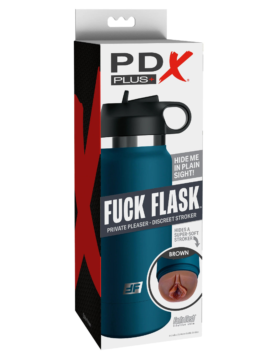 Fuck Flask - Private Pleaser - Blue Bottle - Brown | PDRD627-29