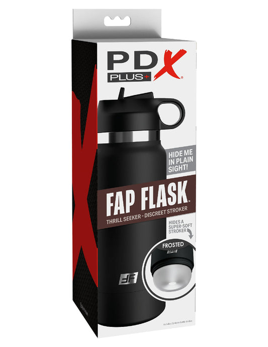 Fap Flask - Thrill Seeker - Black Bottle - Frosted | PDRD629-20