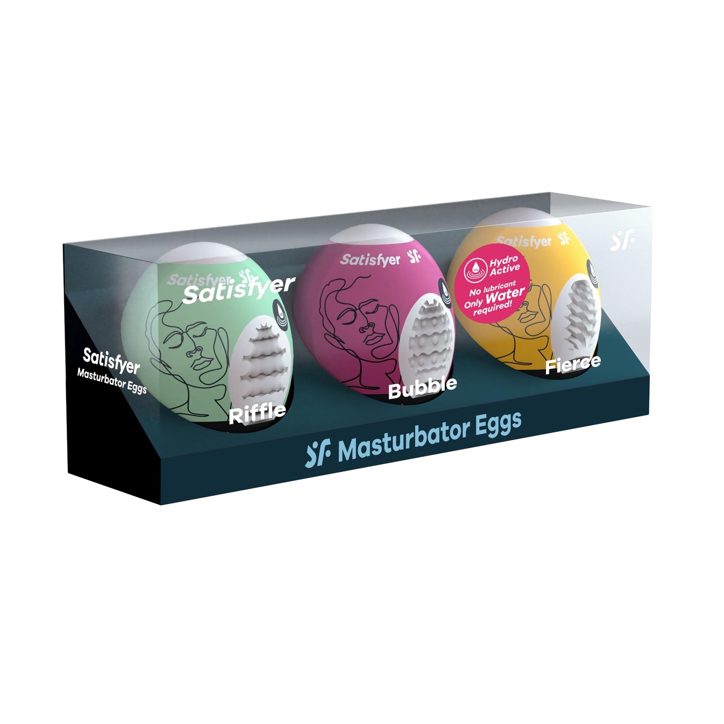 3 Pc Set Masturbator Egg - Riffle - Bubble - Fierce | SAT-4001807