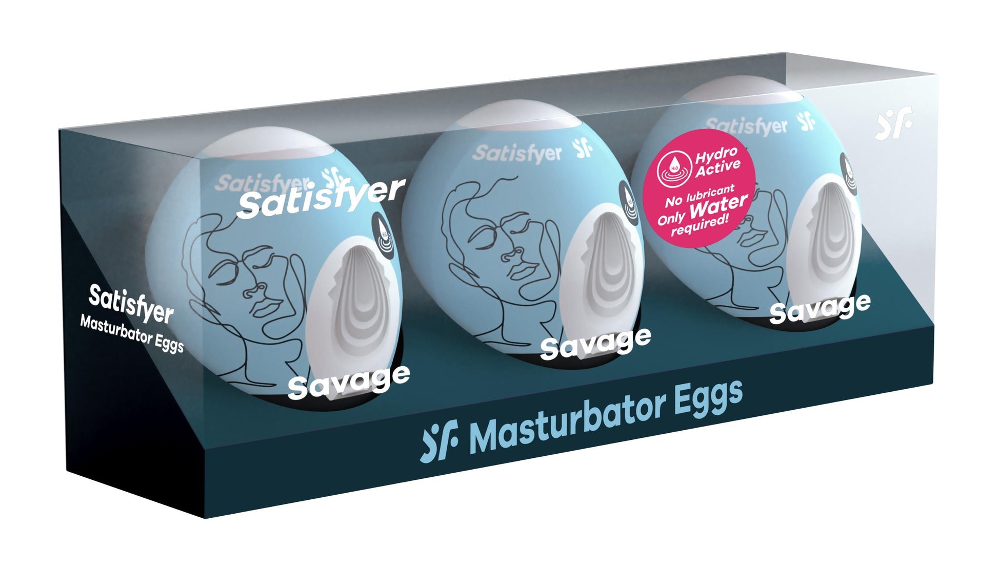 3 Pc Set Masturbator Egg - Savage - Blue | SAT-9043484