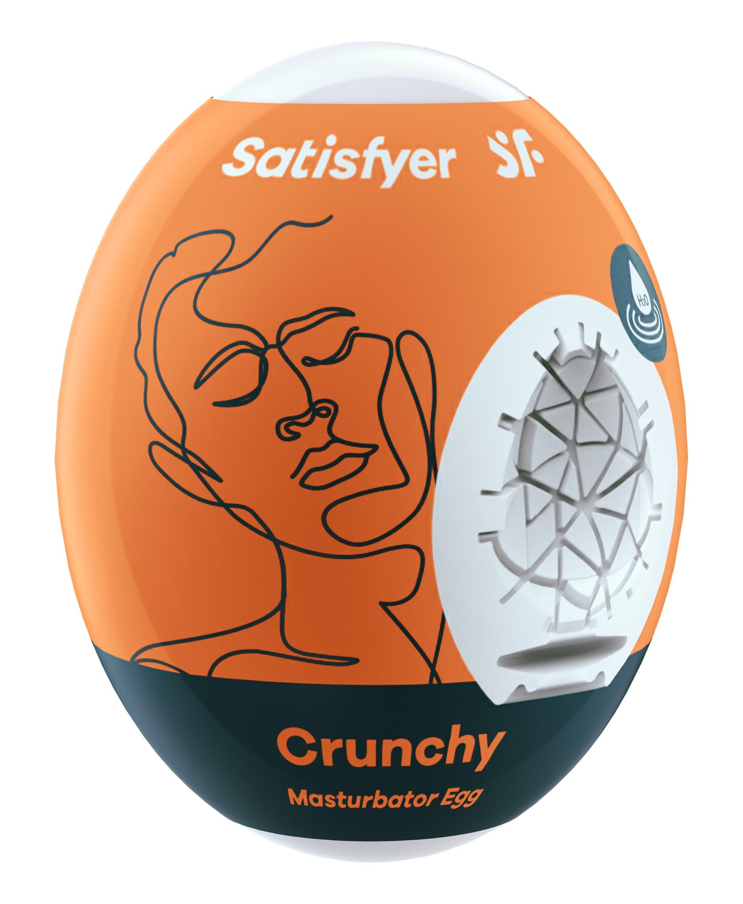 3 Pc Set Masturbator Egg - Crunchy - Orange | SAT-9043491