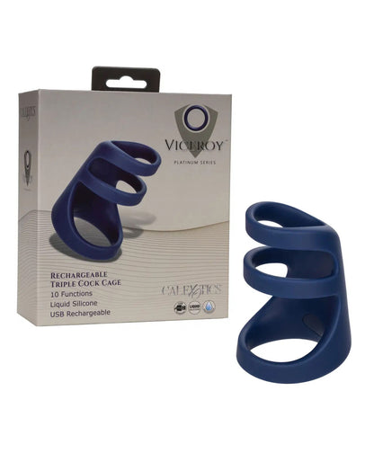 Viceroy Rechargeable Triple Cock Cage - Blue | SE0433103