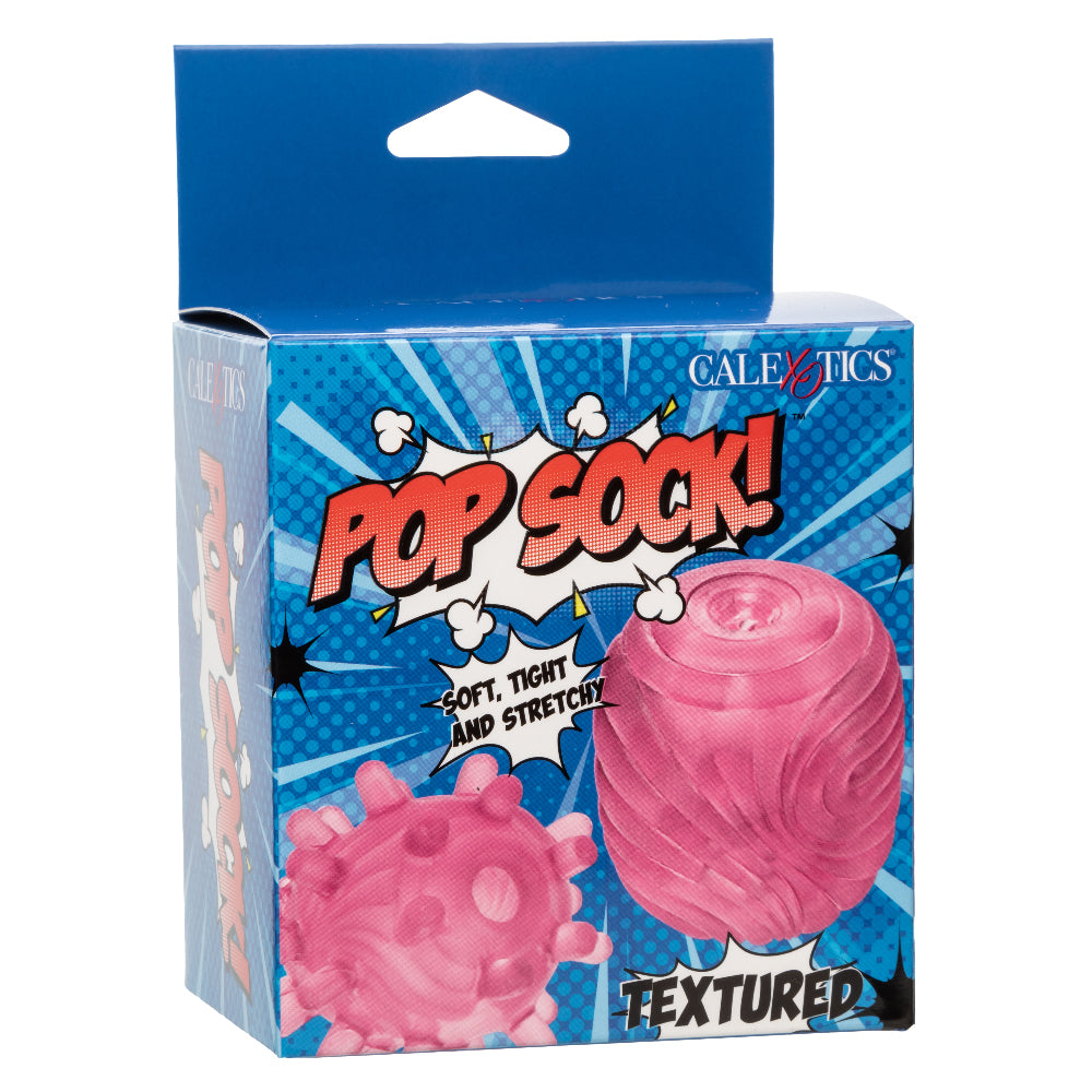 Pop Sock Textured - Pink SE0936103 716770108821 from EdgingWarehouse.com where we sell the best male sex toys and fleshlight type strokers for masturbation, edging and gooning and other men's health and sexual wellness items.