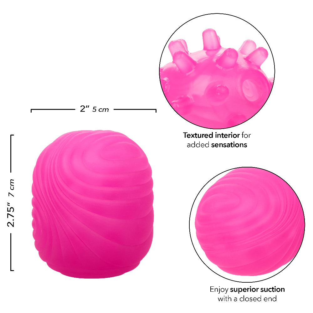 Pop Sock Textured - Pink SE0936103 716770108821 from EdgingWarehouse.com where we sell the best male sex toys and fleshlight type strokers for masturbation, edging and gooning and other men's health and sexual wellness items.