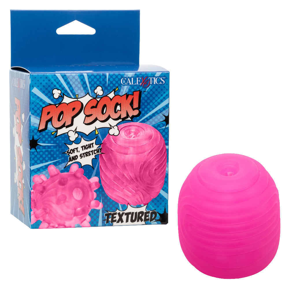 Pop Sock Textured - Pink SE0936103 716770108821 from EdgingWarehouse.com where we sell the best male sex toys and fleshlight type strokers for masturbation, edging and gooning and other men's health and sexual wellness items.