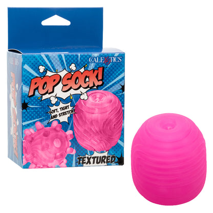Pop Sock Textured - Pink SE0936103 716770108821 from EdgingWarehouse.com where we sell the best male sex toys and fleshlight type strokers for masturbation, edging and gooning and other men's health and sexual wellness items.
