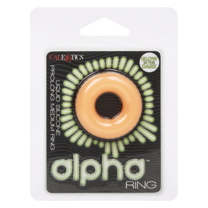 Alpha Glow-in-the-Dark Liquid Silicone Prolong Medium Ring - Orange | SE1491532