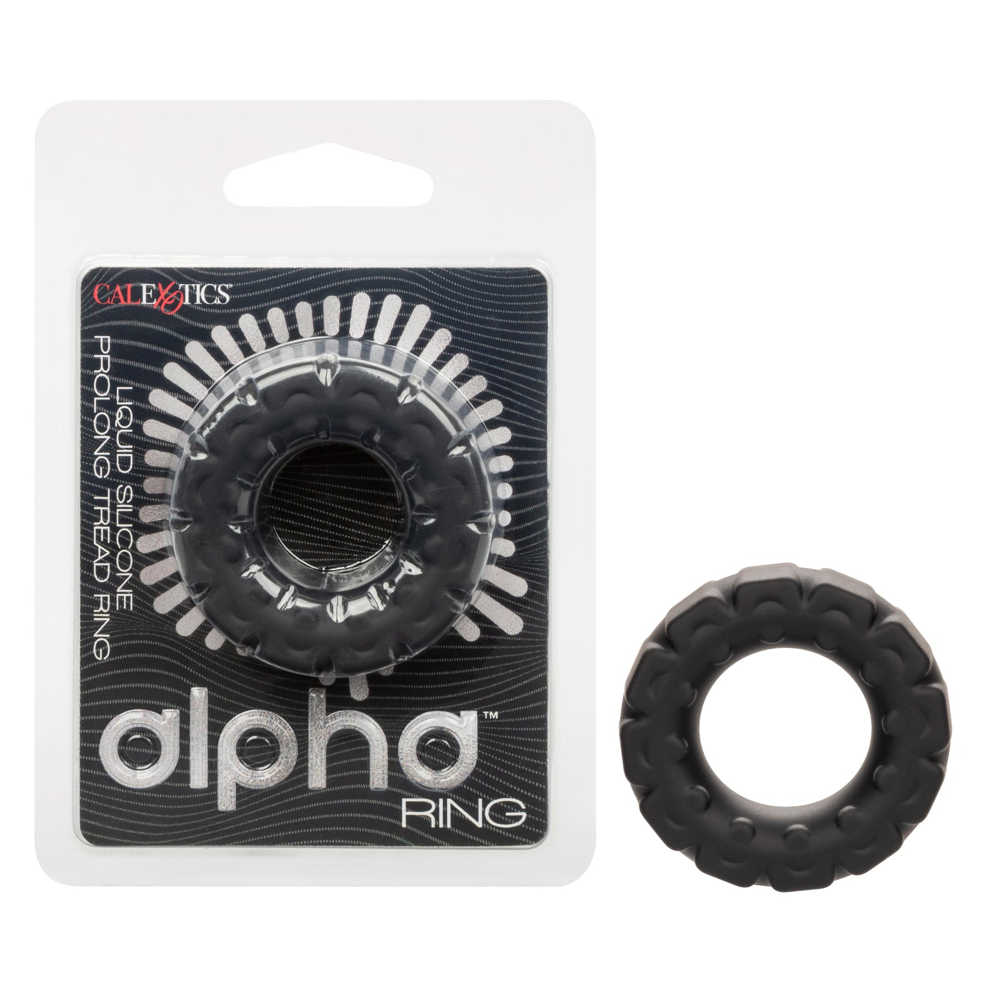 Alpha Liquid Silicone Prolong Tread Ring - Black | SE1491652